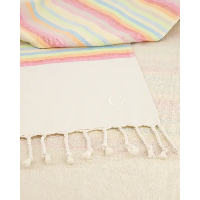 Cawo Lifestyle Hamam Rayures Serviette de plage 90x180 multicolore