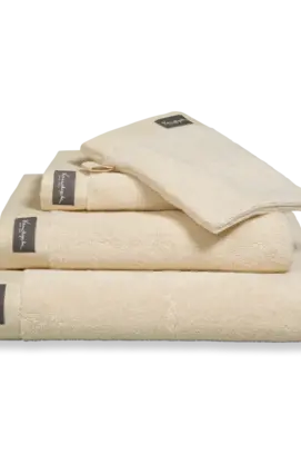 Vandyck Home Towel Mouline bleachedsand washandje 16x22