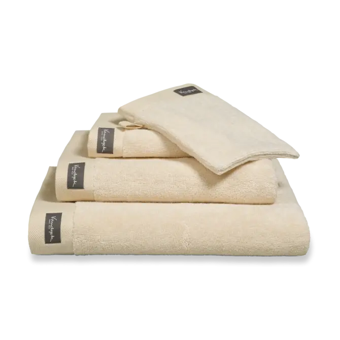 Vandyck Home Towel Mouline bleachedsand gastendoekje 30x50