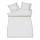 Vandyck Housse de couette Vandyck Purity Capri blanc 1 personne (140x200/220)
