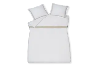 Vandyck Housse de couette Purity Capri blanc 1 personne (140x200/220)