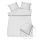 Vandyck Housse de couette Vandyck Purity Capri blanc 1 personne (140x200/220)