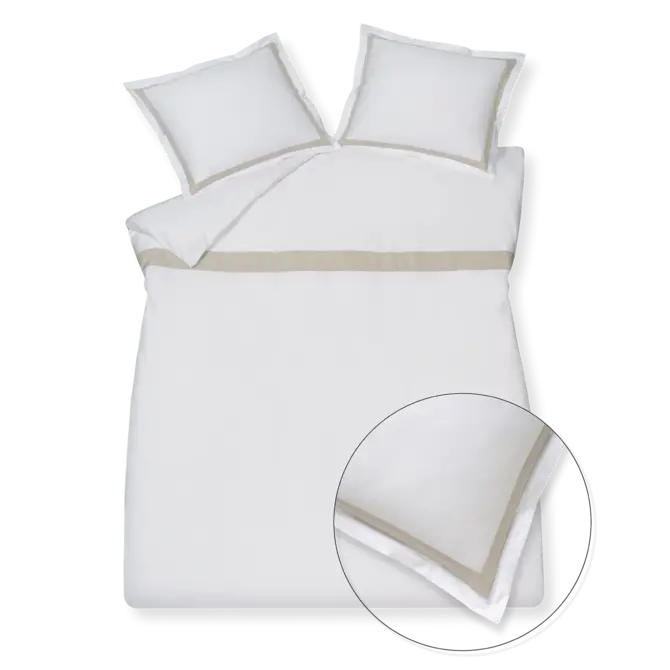 Housse de couette Vandyck Purity Capri blanc 1 personne (140x200/220)