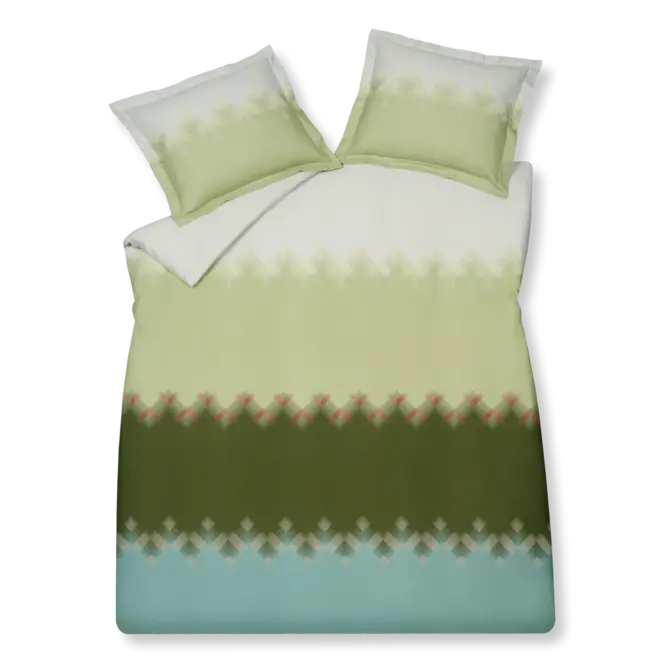 Housse de couette Vandyck Happy Sleep vert fumée 2 personnes (200x200/220)
