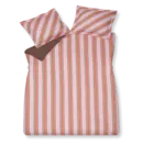 Vandyck Housse de couette Vandyck Preppy Stripe rose 2 personnes (200x200/220)