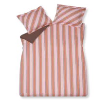 Housse de couette Vandyck Preppy Stripe rose 2 personnes (200x200/220)
