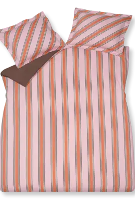 Taie d'oreiller Vandyck Preppy Stripe rose (60x70)