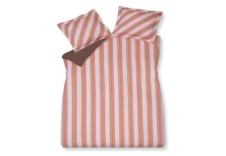 Taie d'oreiller Vandyck Preppy Stripe rose (60x70)