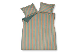 Vandyck Dekbedovertrek Preppy Stripe smokegreen 1-persoons (140x200/220 )