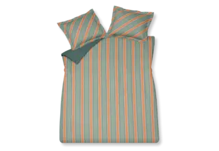 Housse de couette Vandyck Preppy Stripe vert fumée 2 personnes (200x200/220)