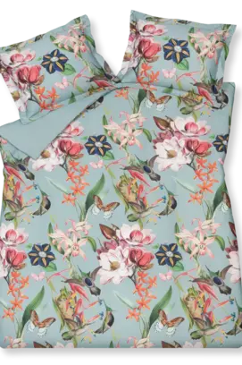 Vandyck Flower Mix pearlblue Taie d'oreiller (60x70)