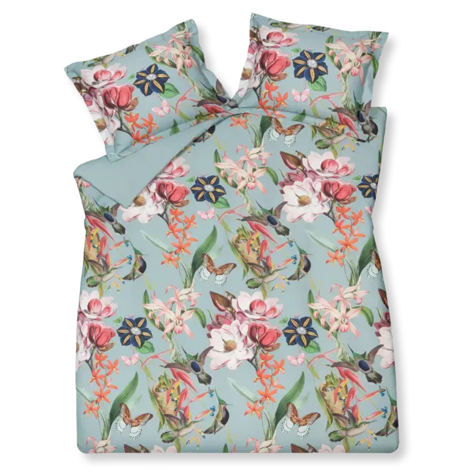 Vandyck Flower Mix pearlblue Kussensloop (60x70)