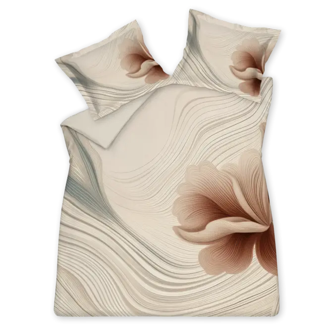 Housse de couette Vandyck Flowing creamtan 1 personne (140x200/220)