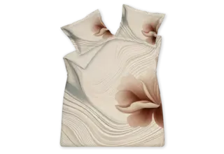 Housse de couette Vandyck Flowing creamtan 2 personnes (200x200/220)