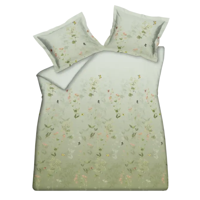Housse de couette Vandyck Gardenia vert fumée 2 personnes (200x200/220)
