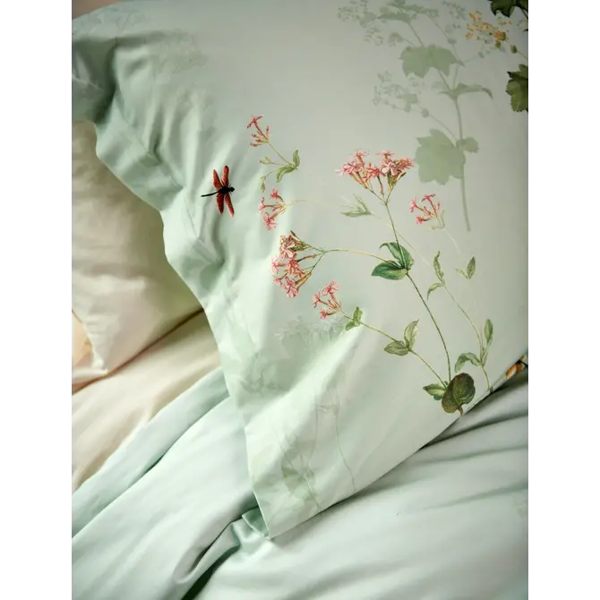 Vandyck Gardenia smokegreen Taie d'oreiller (60x70)