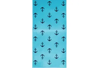 Cawö Beach Ancre Serviette de plage 80x180 Turquoise