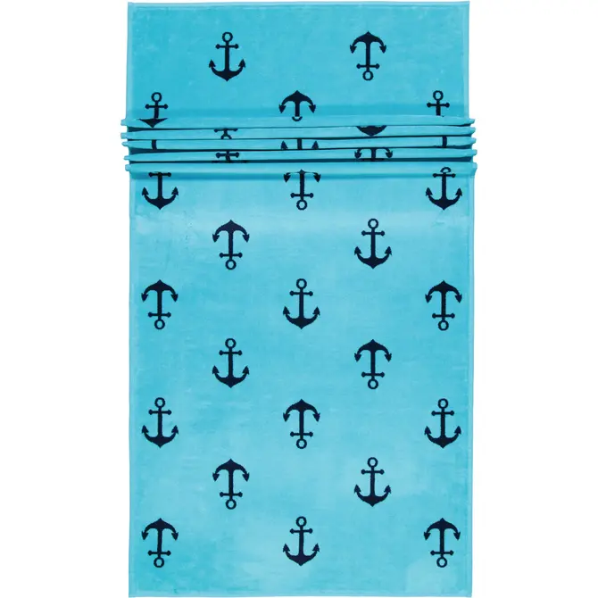 Cawö Beach Anker Strandlaken 80x180 Türkis