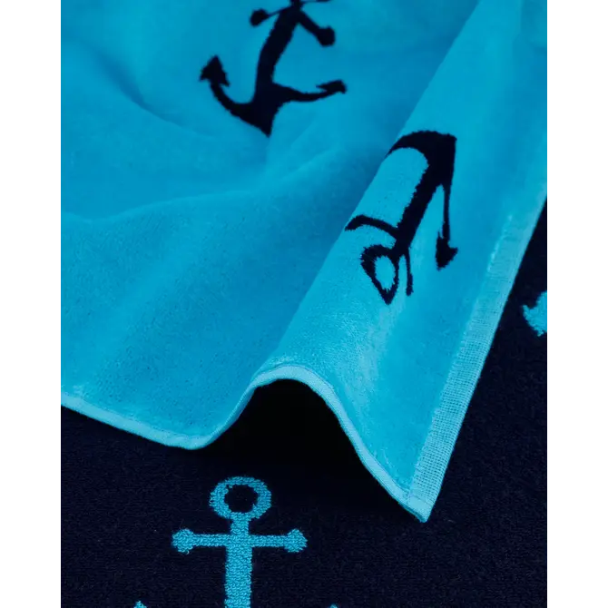 Cawö Beach Anker Strandlaken 80x180 Türkis