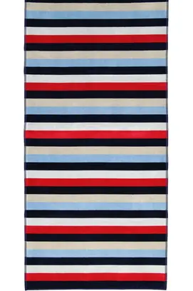 Cawö Beach Strepen Strandlaken 80x180 Multicolor