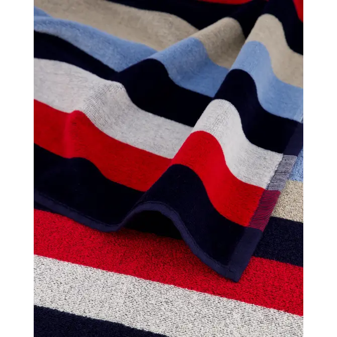 Cawö Beach Serviette de Plage Rayures 80x180 Multicolore