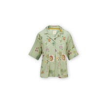 Pip Studio Flora Short Sleeve Top La Dolce Vita Light Green S