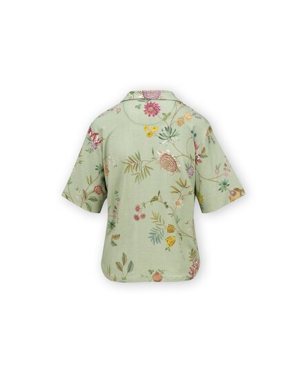 Pip Studio Flora Short Sleeve Top La Dolce Vita Light Green S