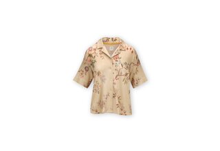 Pip Studio Flora Short Sleeve Top Amor de Dios Sand S