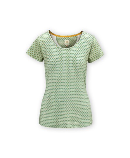 Pip Studio Tilly Short Sleeve Top Mi Vida Green M