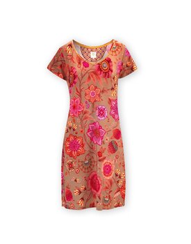 Pip Studio Djoy Short Sleeve Nightdress Viva las Flores Pink S