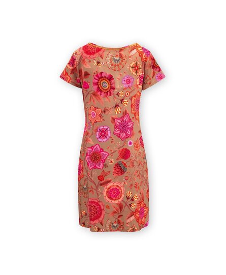 Pip Studio Djoy Short Sleeve Nightdress Viva las Flores Pink S