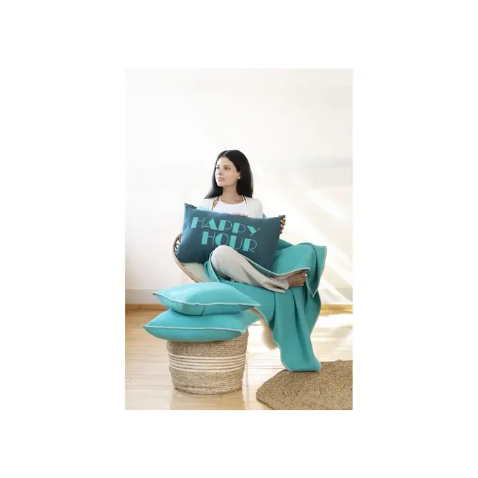 David Fussenegger plaid Sylt uni 140x200 cm Verde Mare