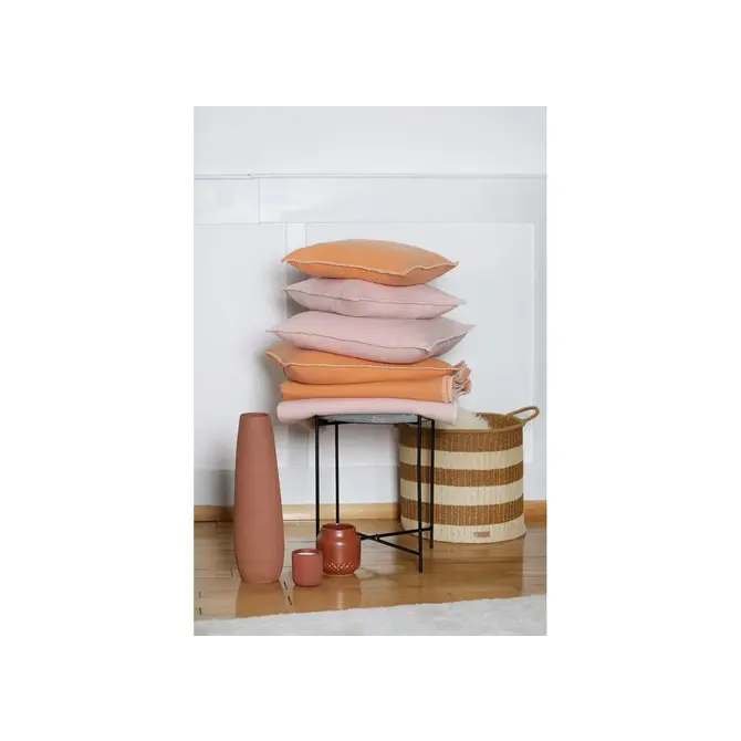 David Fussenegger plaid Sylt uni 140x200 cm Pfirsich