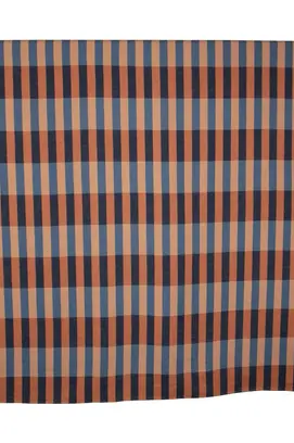 David Fussenegger NOVA cotton plaid overlapping stripes 145x220 cm navy