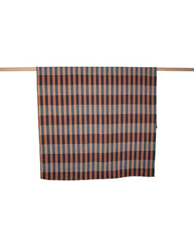 David Fussenegger NOVA cotton plaid overlapping stripes 145x220 cm navy