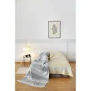 David Fussenegger David Fussenegger RIVA plaid en coton Milano Stripes Mélangé 210x220 cm Gris