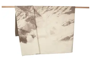 David Fussenegger LUCA flanelle de coton à carreaux Panorama Alpin 240x220 cm Marron