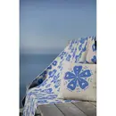 David Fussenegger David Fussenegger SILVRETTA Plaid "Fleurs" 140x200 bleu roi