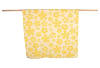 David Fussenegger SILVRETTA Plaid "Blumen" 140x200 gelb