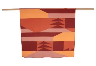 David Fussenegger SILVRETTA Plaid "Abstrakt" 140x200 bordeaux