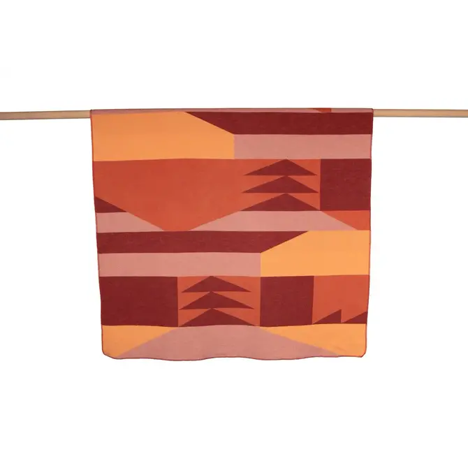 David Fussenegger SILVRETTA Plaid "Abstrait" 140x200 bordeaux