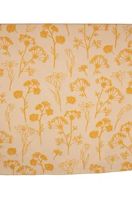 David Fussenegger JADE 100% Coton Couverture Florals (GOTS) 150x200 cm Moutarde