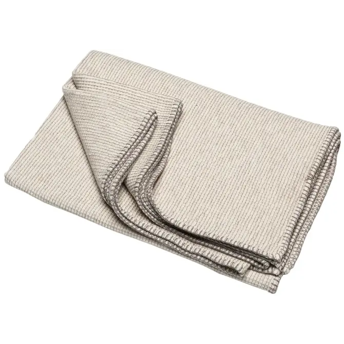 David Fussenegger Lido wafel plaid Honeycomb Weave 140x200 cm Natur