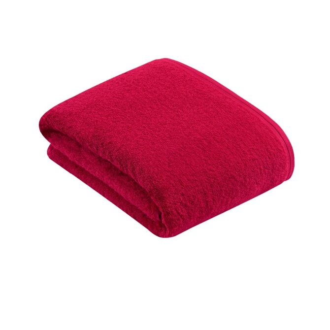 Serviette de bain Vossen Vegan Life 3680 rouge cerise 100x150