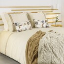 Dommelin Dommelin Housse de couette Listra Satin 300TC Beige-Kaki 240x200/220 cm