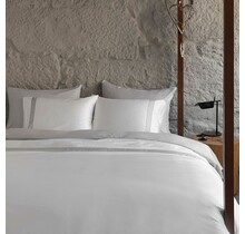 Dommelin Housse de couette Listra Satin 300TC Blanc-Argent 140x200/220cm