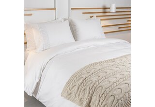 Dommelin Housse de couette Lace Percal 200TC White 140x200/220 cm