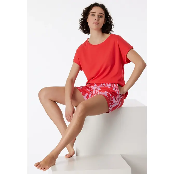 Schiesser Pyjama Court rouge 181245 42/XL Schiesser Pyjama Court rouge 181245 42/XL