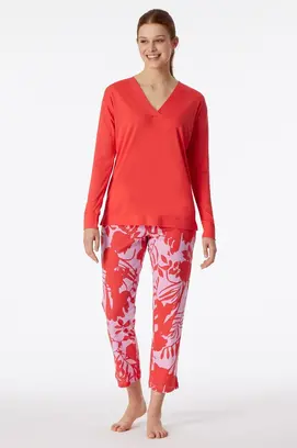 Schiesser Pyjama Long red 181246 40/L