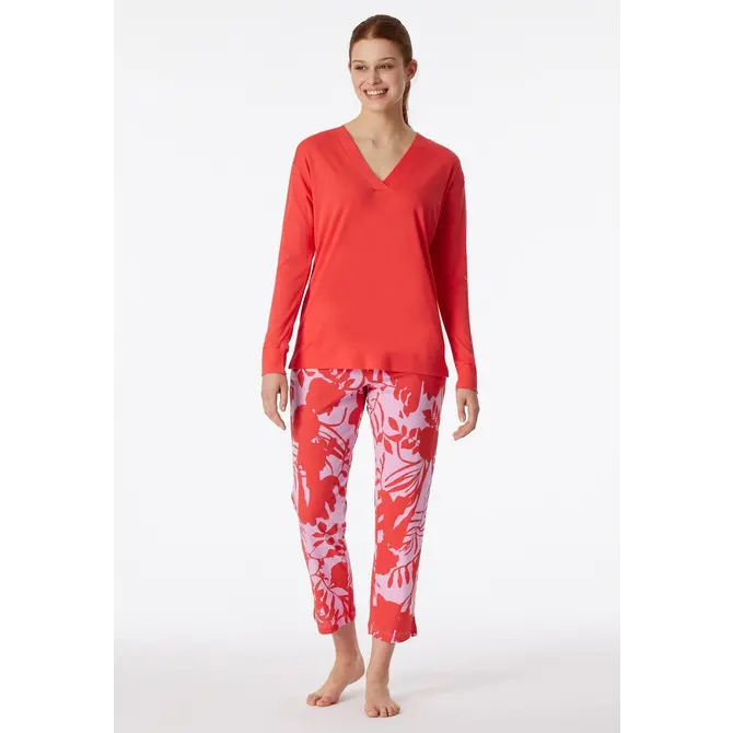 Schiesser Pyjama Long red 181246 40/L